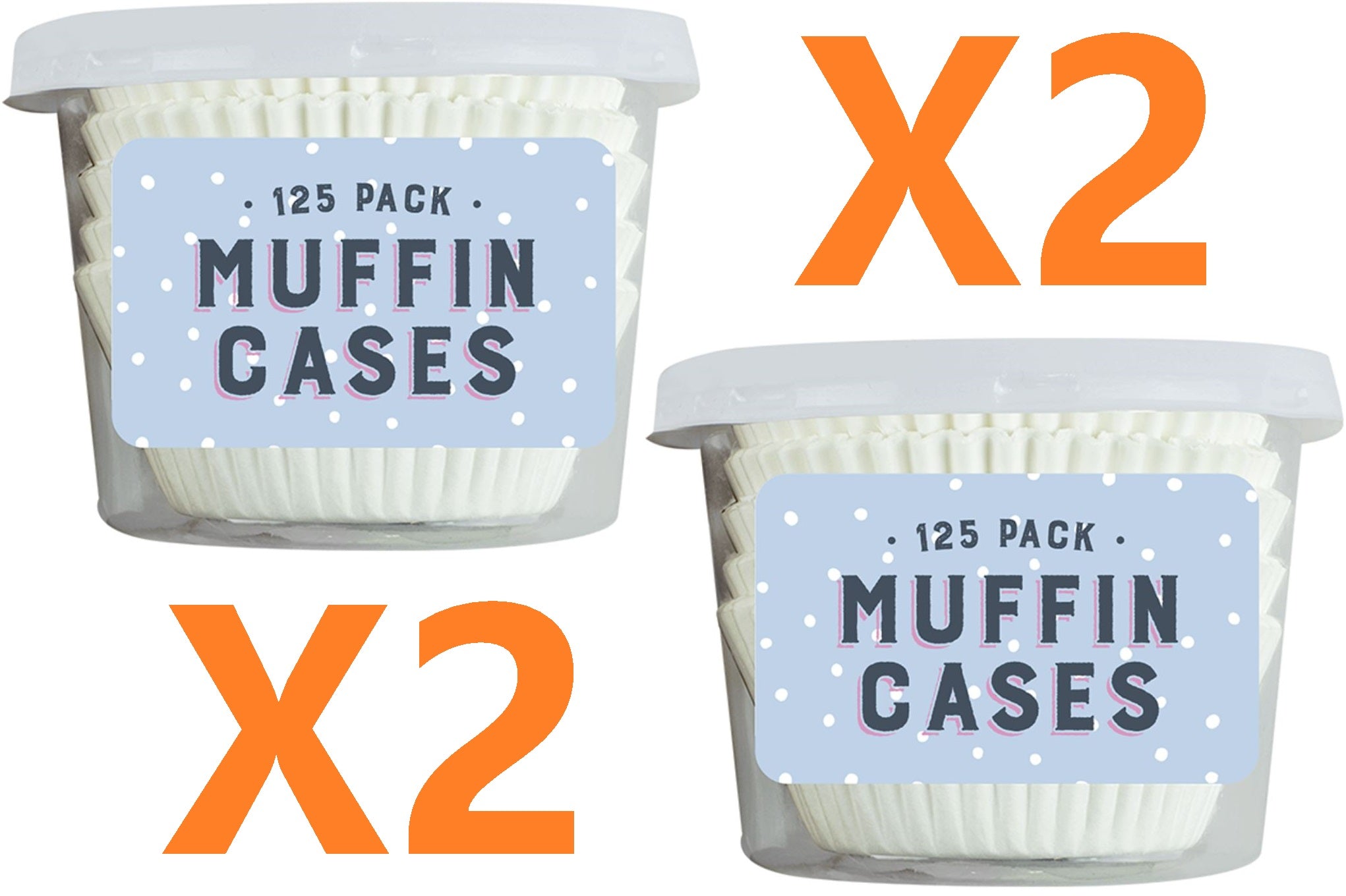 125/250 Muffin Cases Cupcakes Grease Proof Liners Paper Fairy Cake Buns Classic