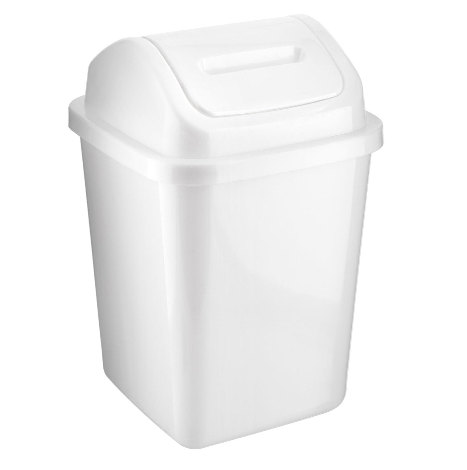 5L Plastic Bin Swing Top Lid Waste Paper Bathroom Kitchen Home Office Basket UK