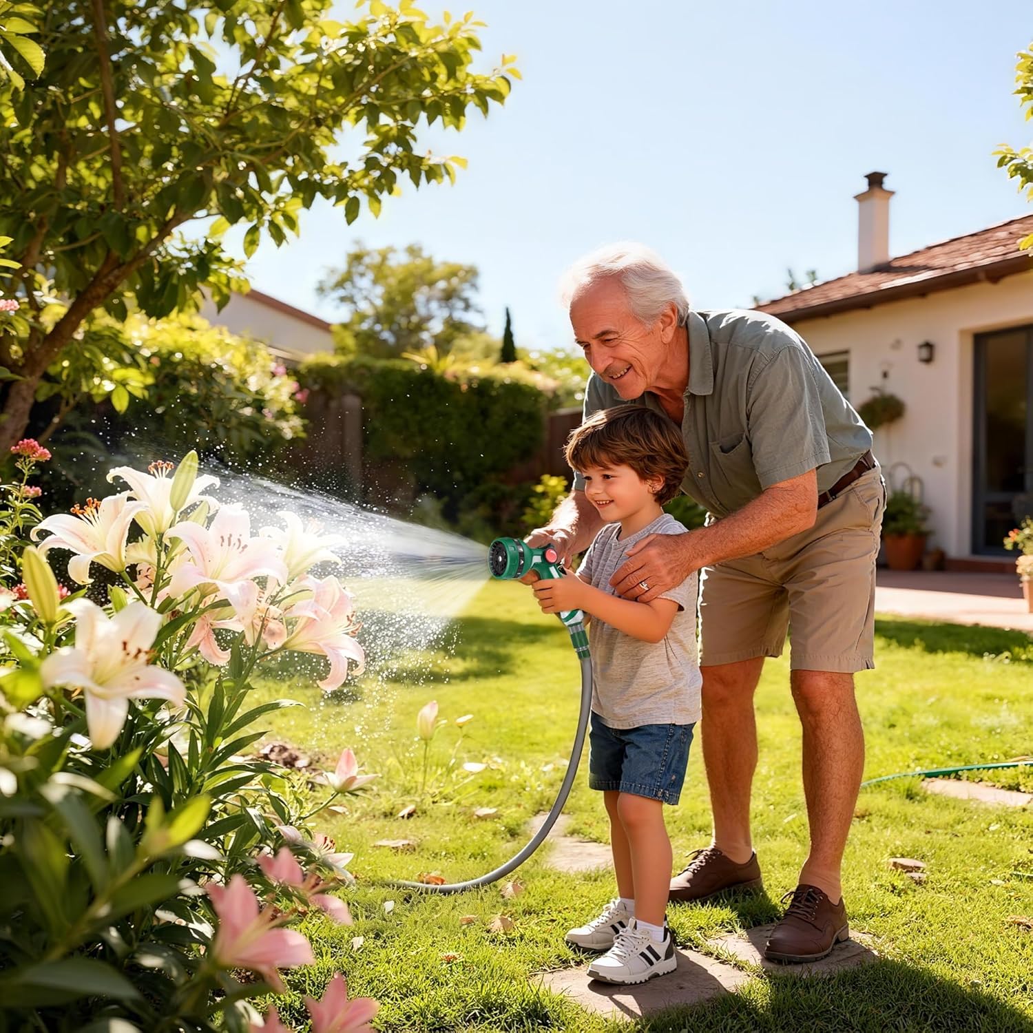 Garden Hose Pipe Spray Gun Water Garden Sprayer 10 Patterns Car Wash Watering