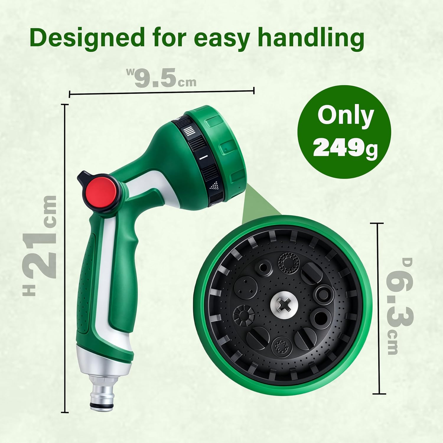 Garden Hose Pipe Spray Gun Water Garden Sprayer 10 Patterns Car Wash Watering