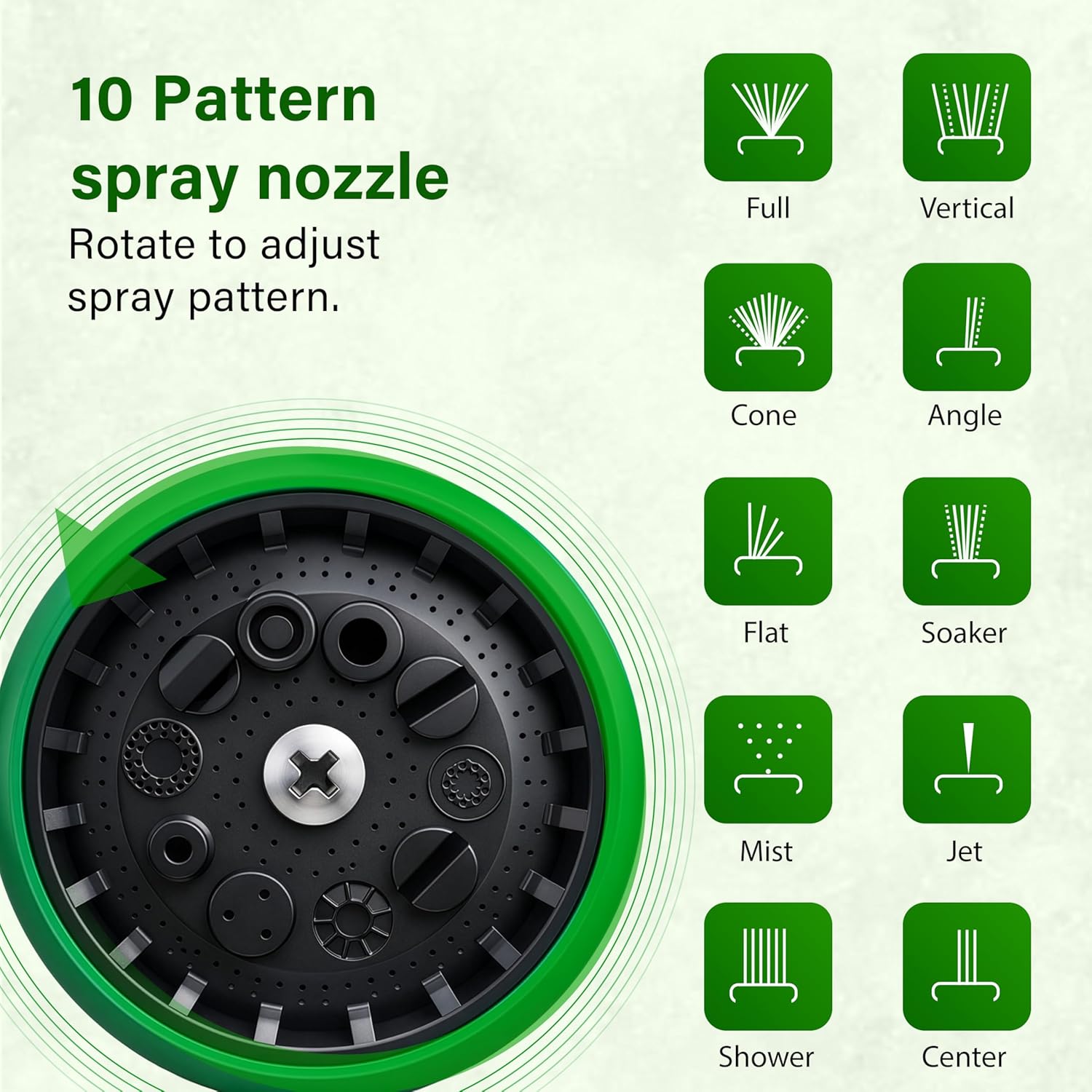 Garden Hose Pipe Spray Gun Water Garden Sprayer 10 Patterns Car Wash Watering