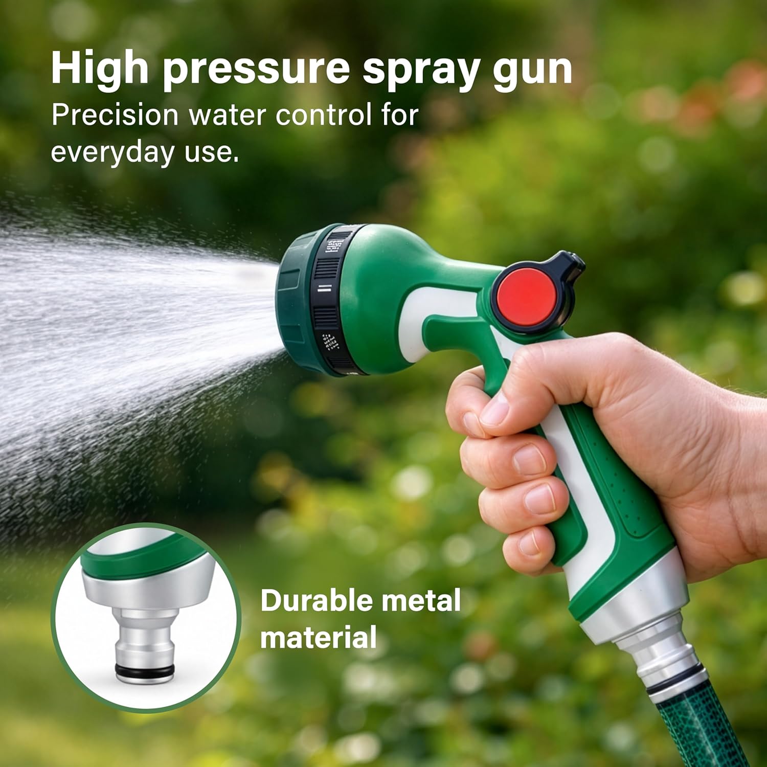 Garden Hose Pipe Spray Gun Water Garden Sprayer 10 Patterns Car Wash Watering