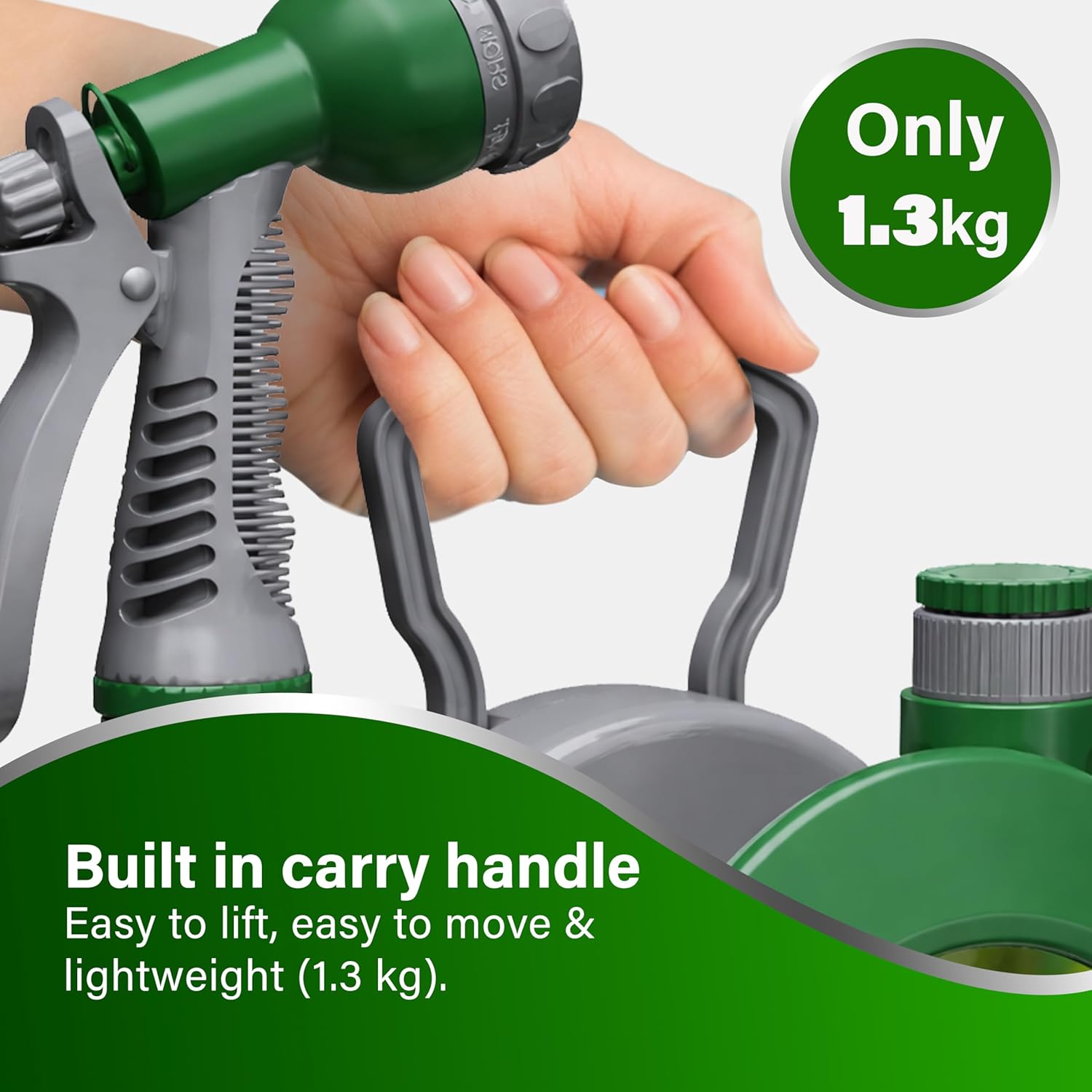 12m Mini Garden Hose Pipe 8 Pattern Water Spray Gun Adjustable Nozzles Stand