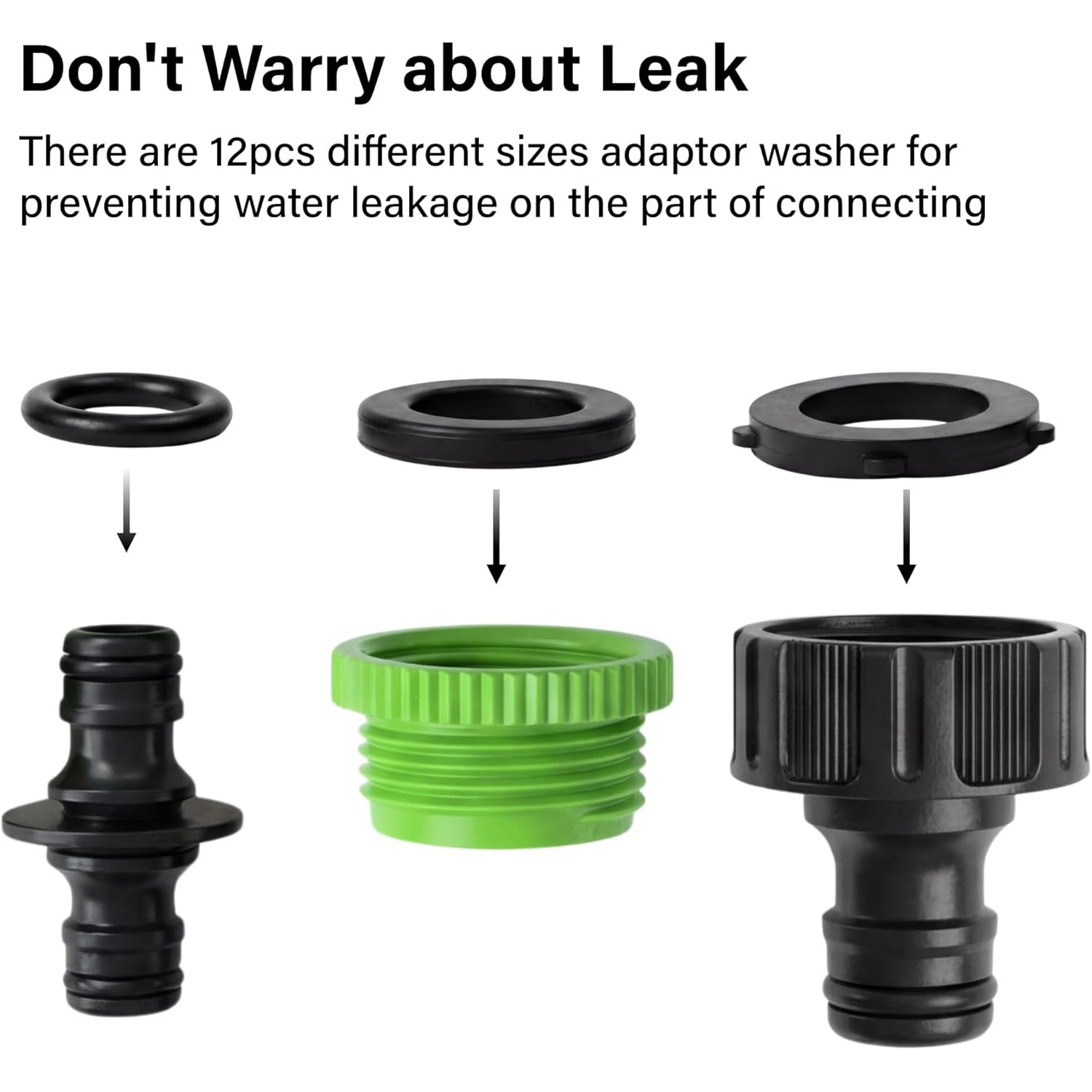 Garden Hose Connector Set Nozzle Hose Pipe End Quick Male Connector Waterstop