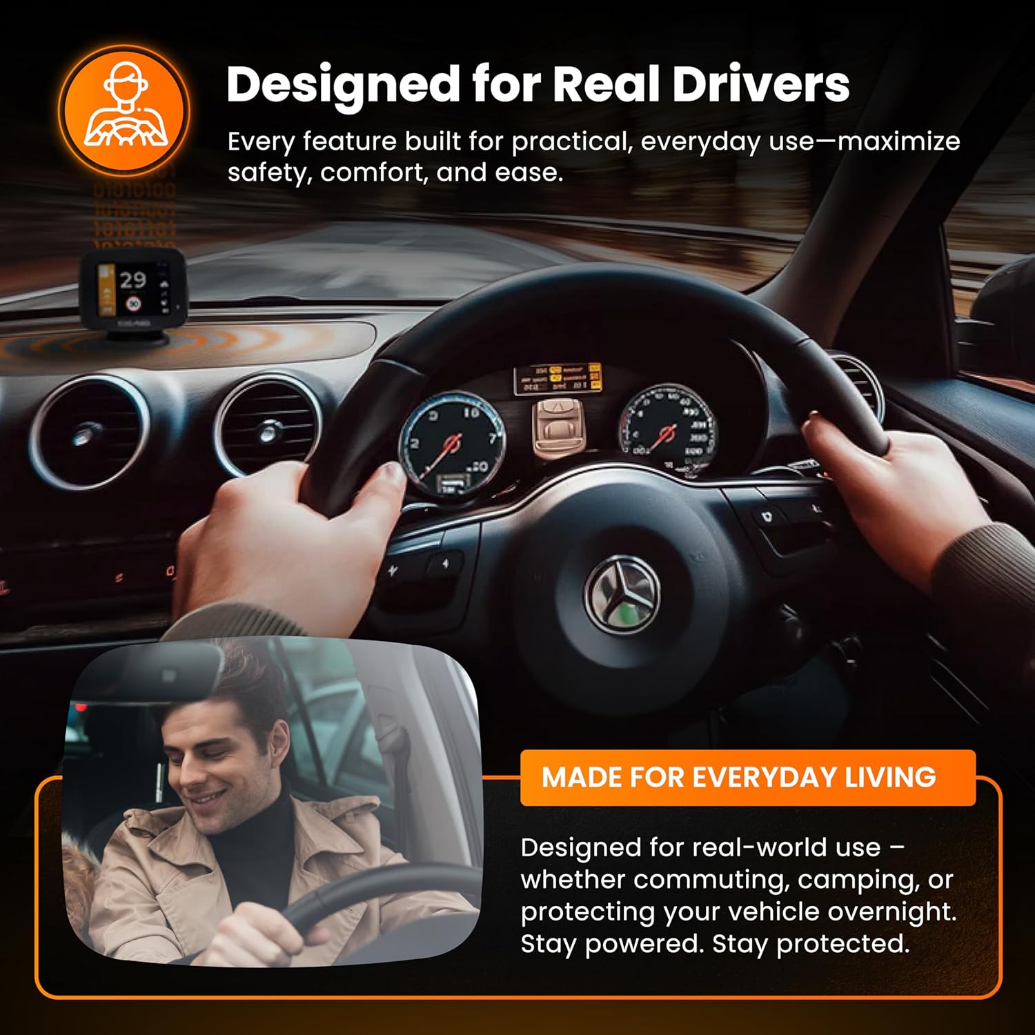 Road Angel Halo 12V Hardwire Dash Cam 2-in-1 Hardwire Kit USB Type C & OBD 2