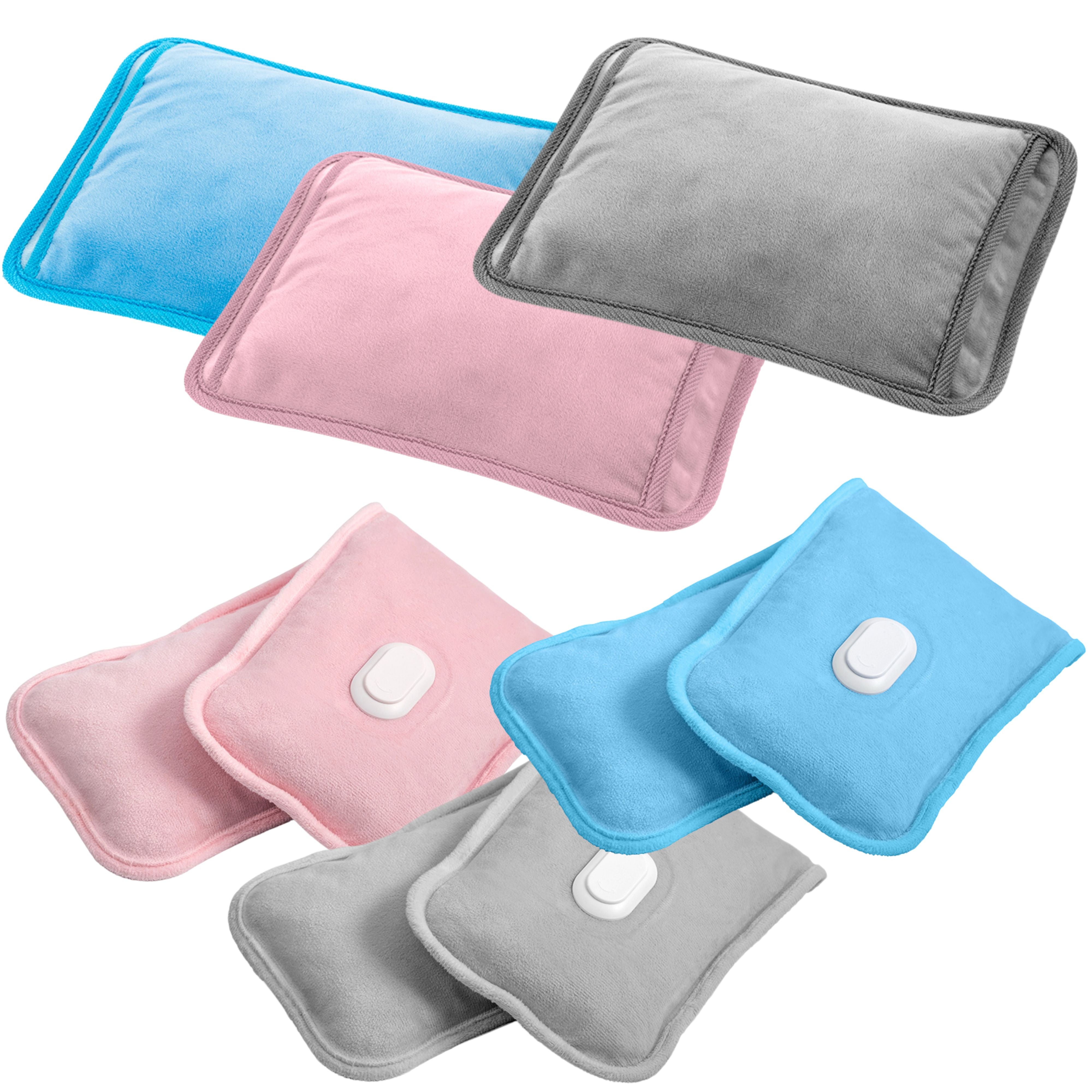 Rechargeable Electric Hot Water Bottle Fabric Overheat Protect Warmer Massaging