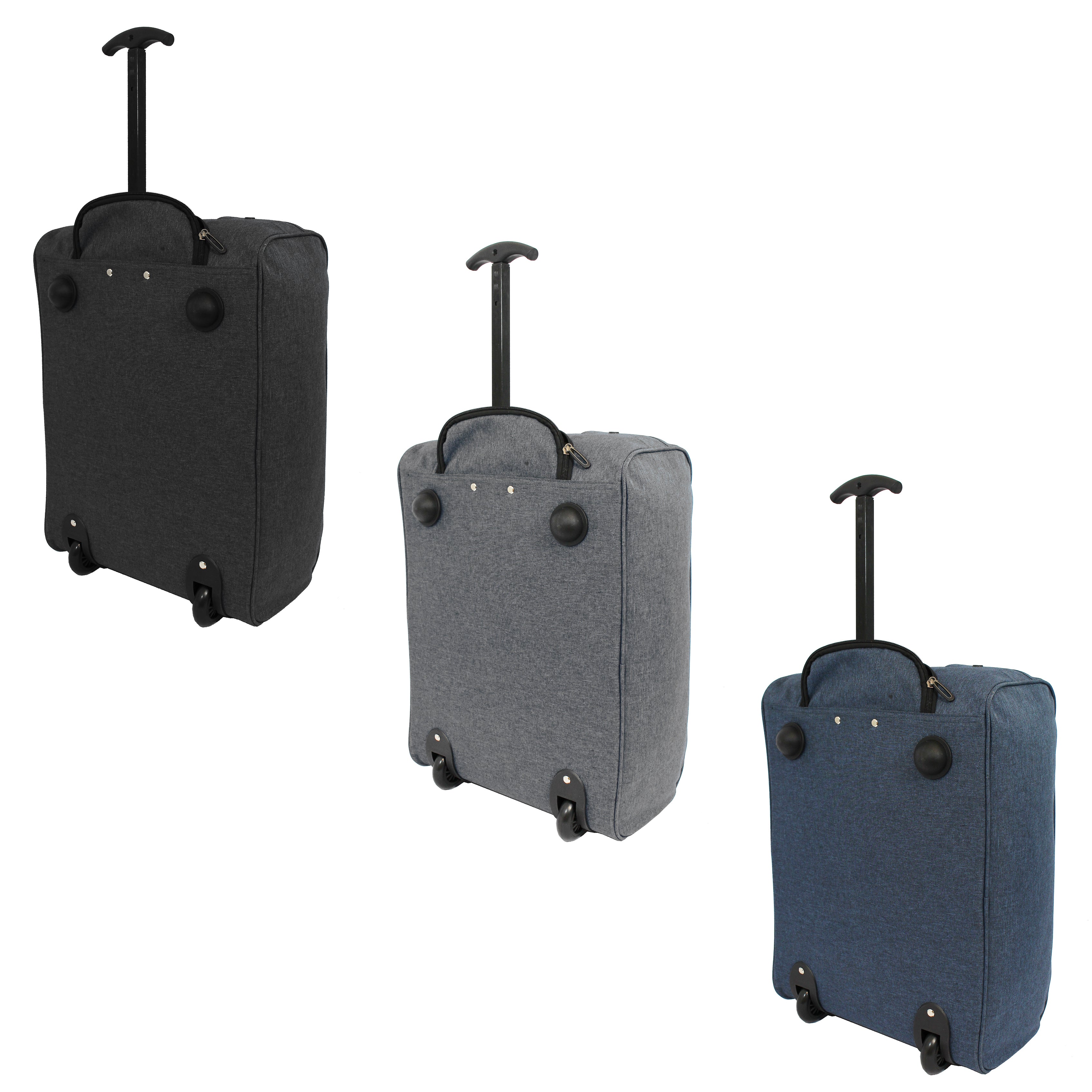 Cabin Carry On Soft Sided Hand Luggage Suitcase Approved Trolley Case 50 x 38cm