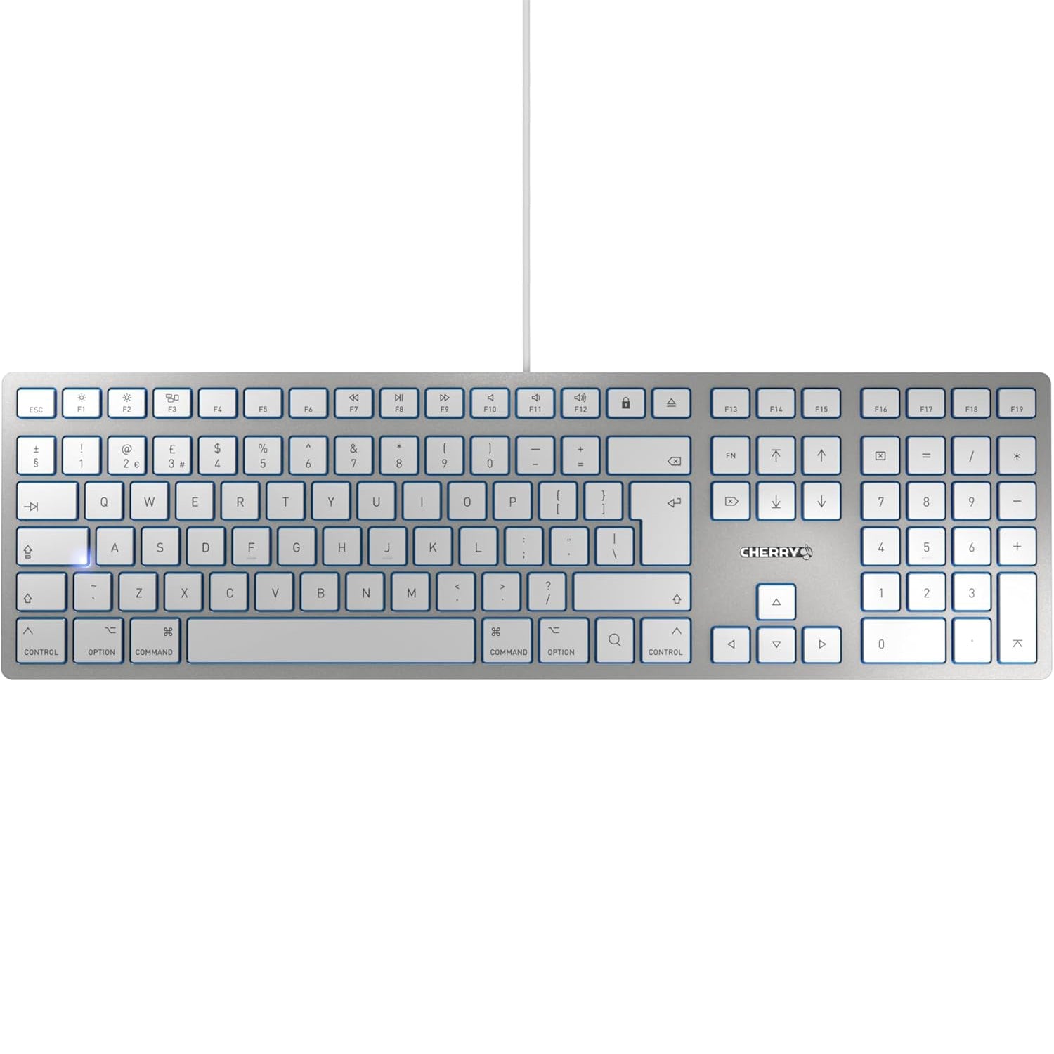CHERRY USB-C Keyboard For MAC Laptop Wired Quite Key UK QWERTY Layout KC 6000C