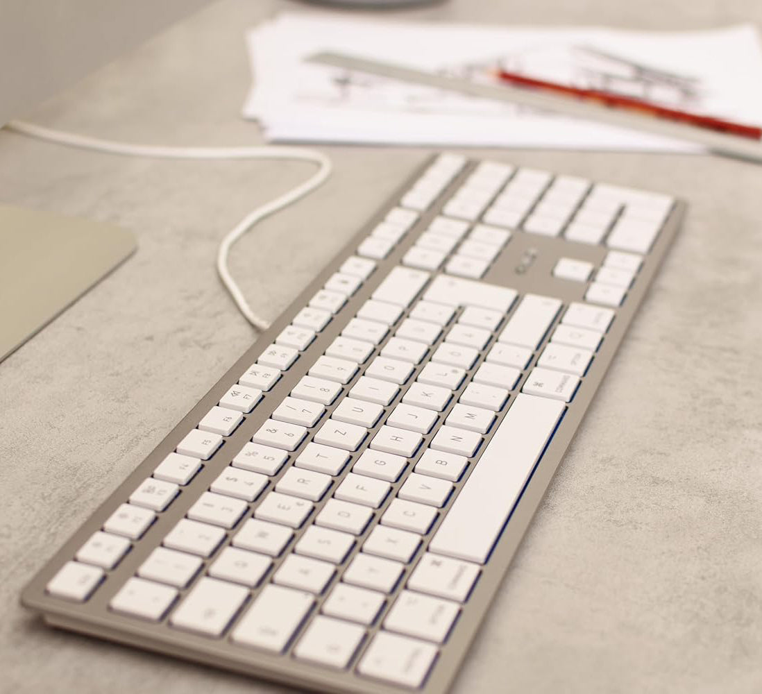 CHERRY USB-C Keyboard For MAC Laptop Wired Quite Key UK QWERTY Layout KC 6000C