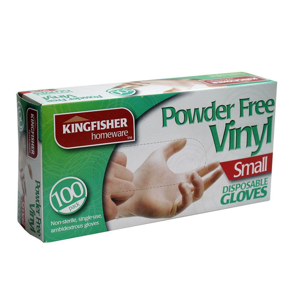 100 Vinyl Gloves Medical Disease Germs Powder Free Protection Hygiene Disposable