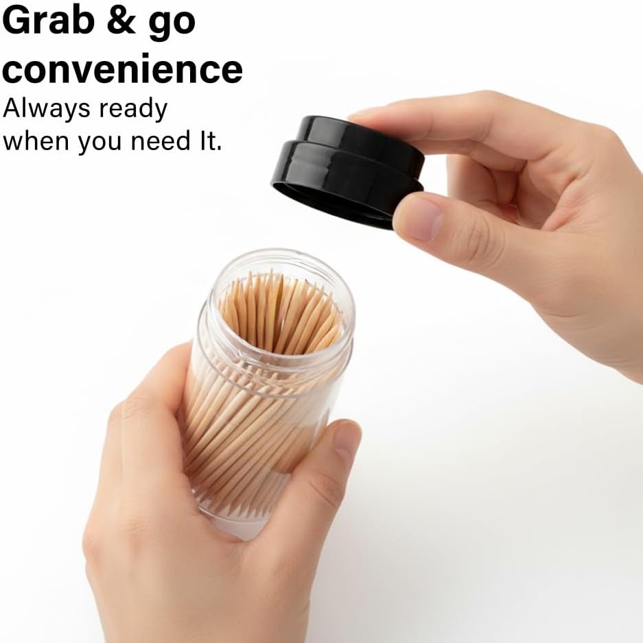 4 x 150pc Cocktail Sticks Large Wooden Eco Friendly Biodegradable Durable Wood