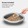 Corner Cat Litter Tray with Cleaning Scoop High Sided Rounded Corners Anti-Spill