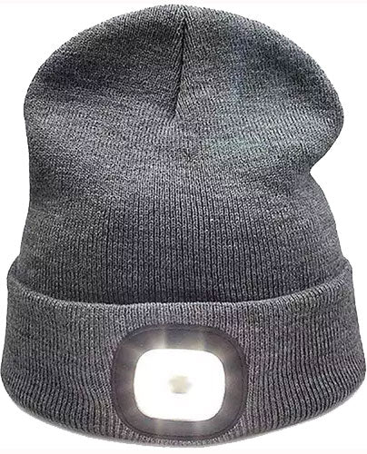 Rechargeable LED Beanie Light Hat USB Battery Thermal Winter Wam Material 5 Hour