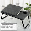 Laptop Bed Table Computer Notebook Desk Stand with Foldable Legs & Cup Slot Tray