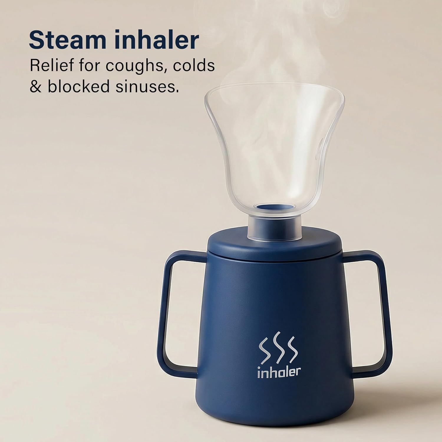 Steam Inhaler Cup Cough Colds Blocked Sinuses Chest Congestion Nasal Mask Relief