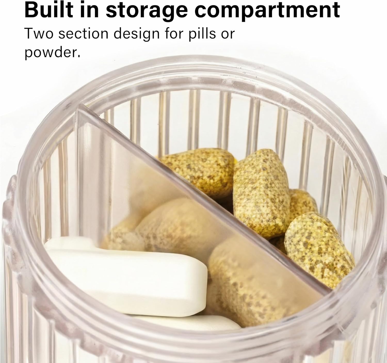 Compact Pill Crusher Built-in Storage Tablet Split Medicine Container Home Use