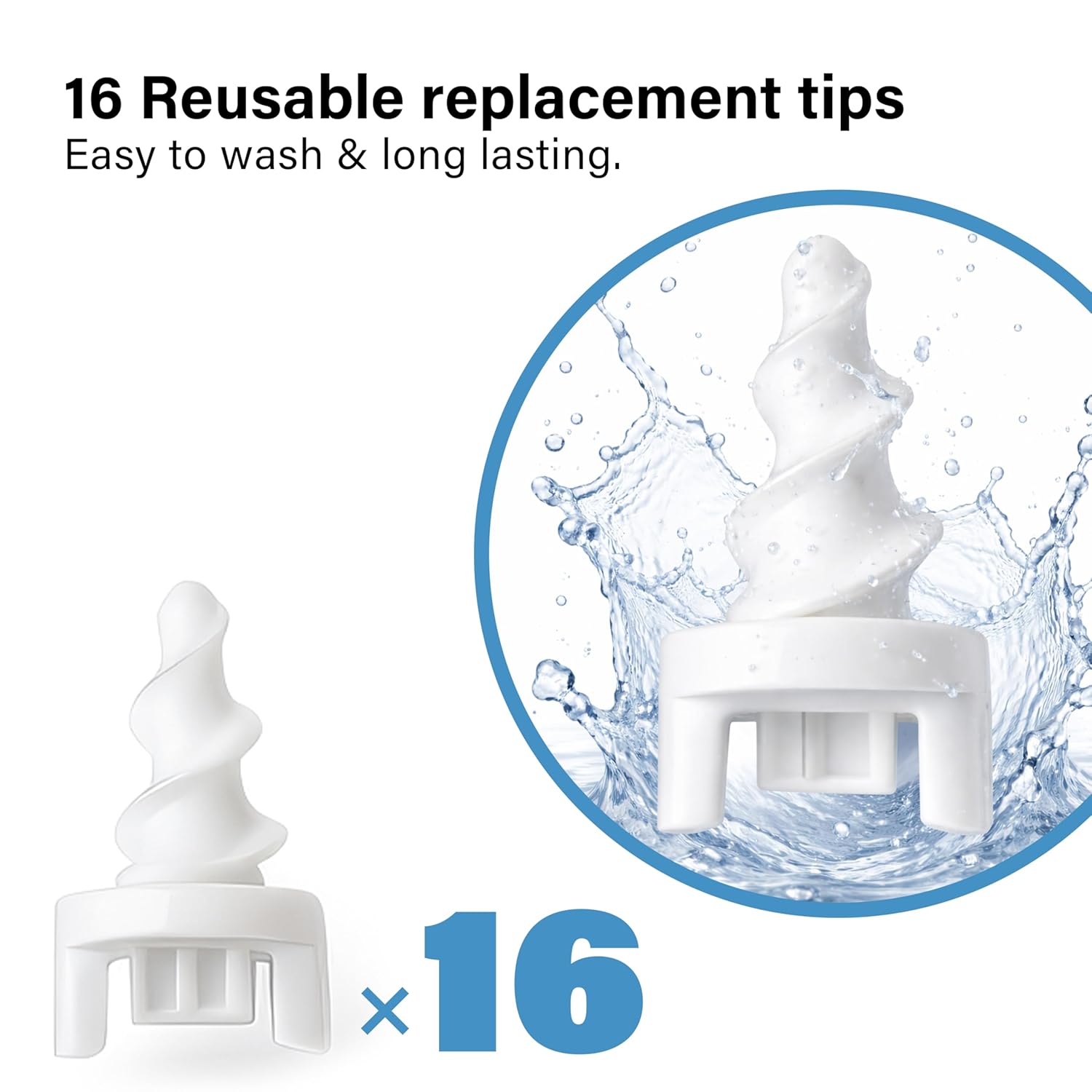 Spiral Ear Wax Cleaner Reusable Cleaning Tool with 16 Soft Silicone Rounded Tips