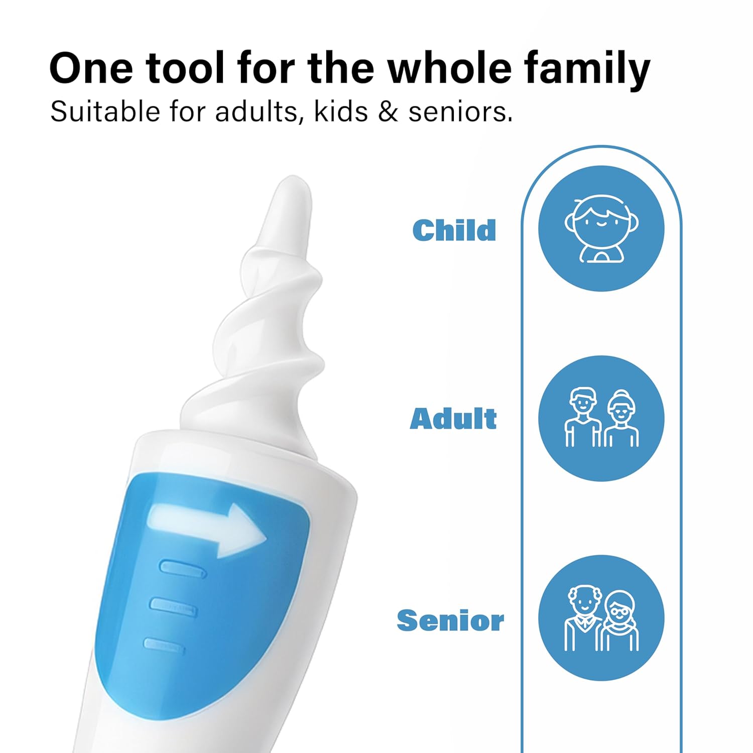 Spiral Ear Wax Cleaner Reusable Cleaning Tool with 16 Soft Silicone Rounded Tips