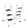 3 Step Ladder Portable Compact Folding Metal Non Slip Stool Heavy Duty Steel