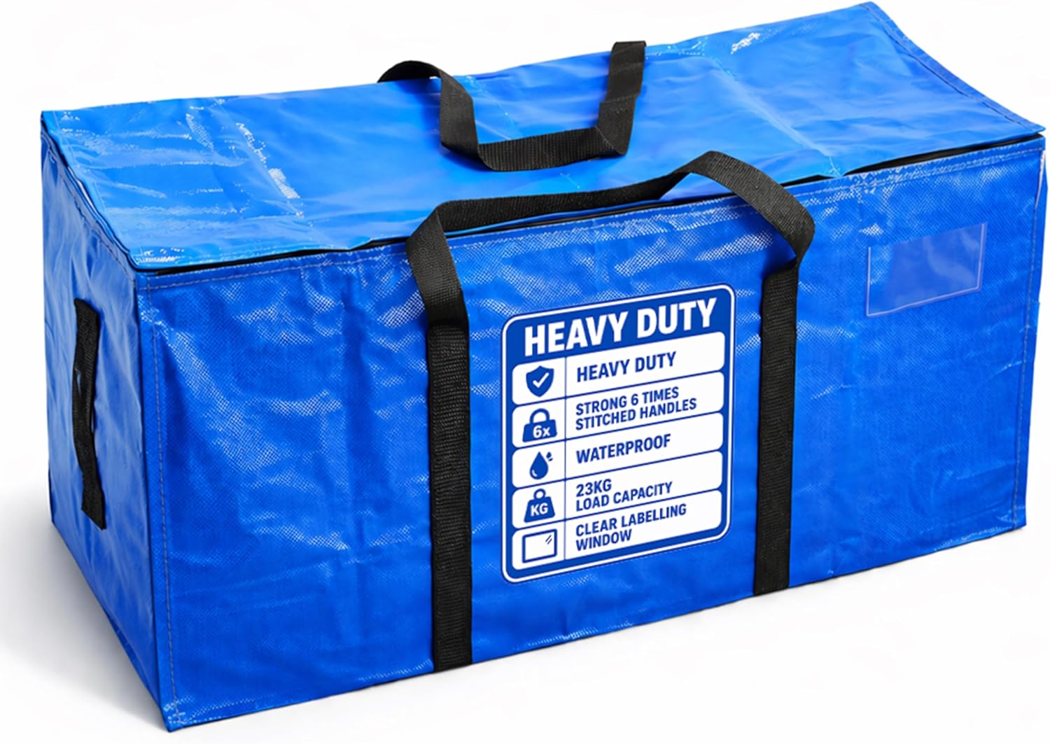 6 Pack Heavy Duty Waterproof Storage Bag Travel Organizer Handles Zip Closure