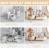 Makeup Organiser 360 Rotating Compartment 2 In 1 Cosmetic Lipstick Brush Storage