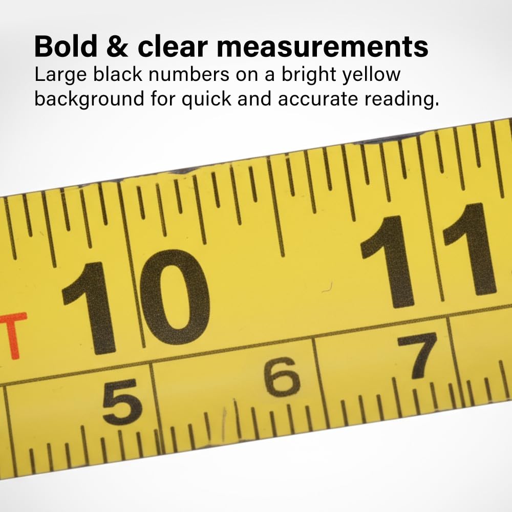 5m Self Locking Steel Tape Measure Tool Belt Clip Woodworking Measuring DIY