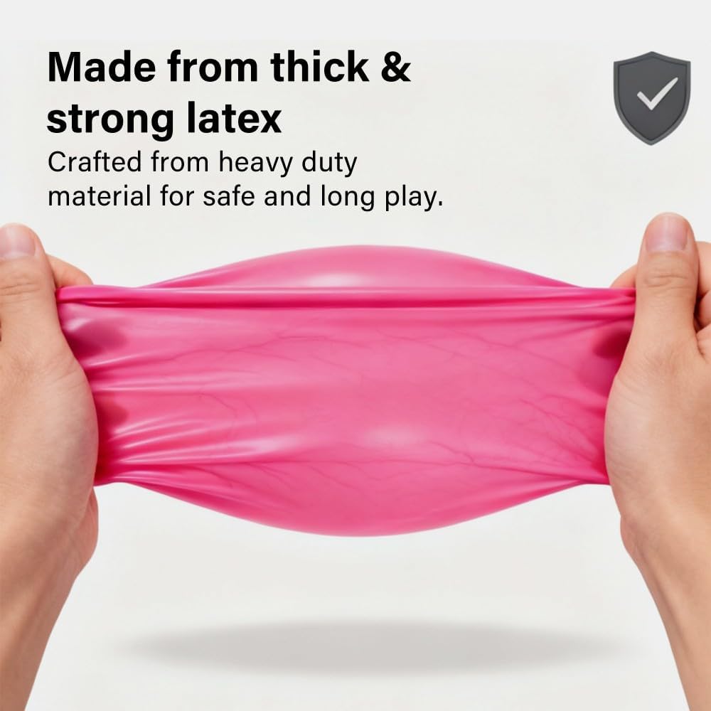 25 Large Punch Balloons Thick Strong Latex Elastic Bands Party Bag Filler Kids