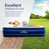 High Raise Flocked Air Bed Inflatable Built in Pump Camping Mattress Home Travel