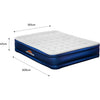 High Raise Flocked Air Bed Inflatable Built in Pump Camping Mattress Home Travel