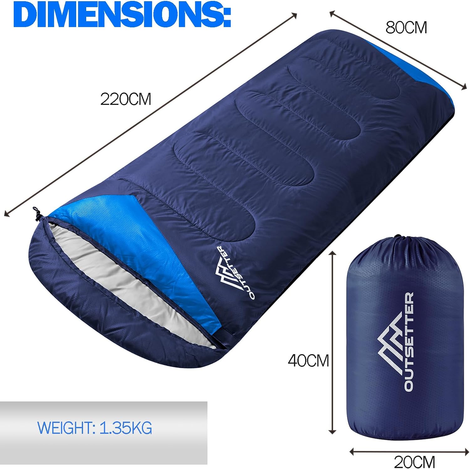 Sleeping Bags Adults 3 Season Backpacking Waterproof Hiking Camping Waterproof