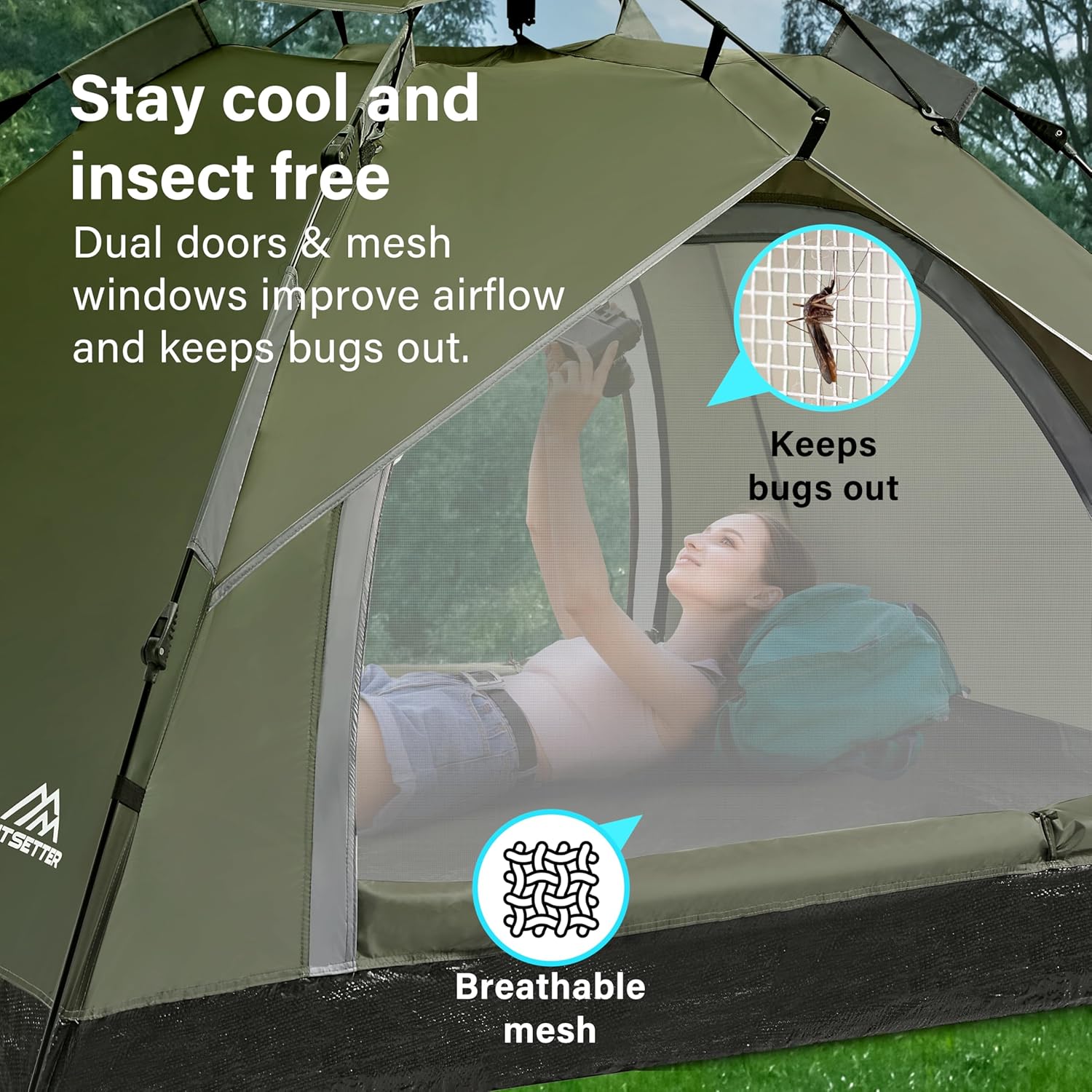 Instant Pop Up Camping Tent Hiking Waterproof Dome Festival 4 Seasons 1-2 Person
