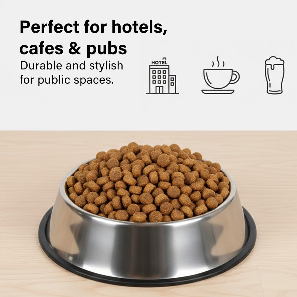 Stainless Steel Pet Bowl 780ml Non Slip for Feeding Large Dogs Dishwasher Safe