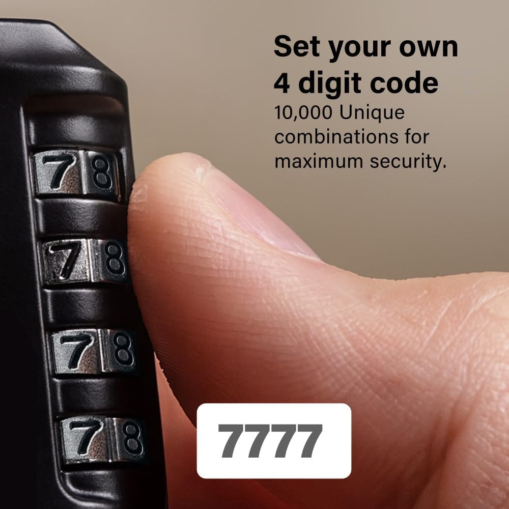 4 Digit Combination Lock Heavy Duty Zinc Alloy Body Steel Shackle Padlock Secure