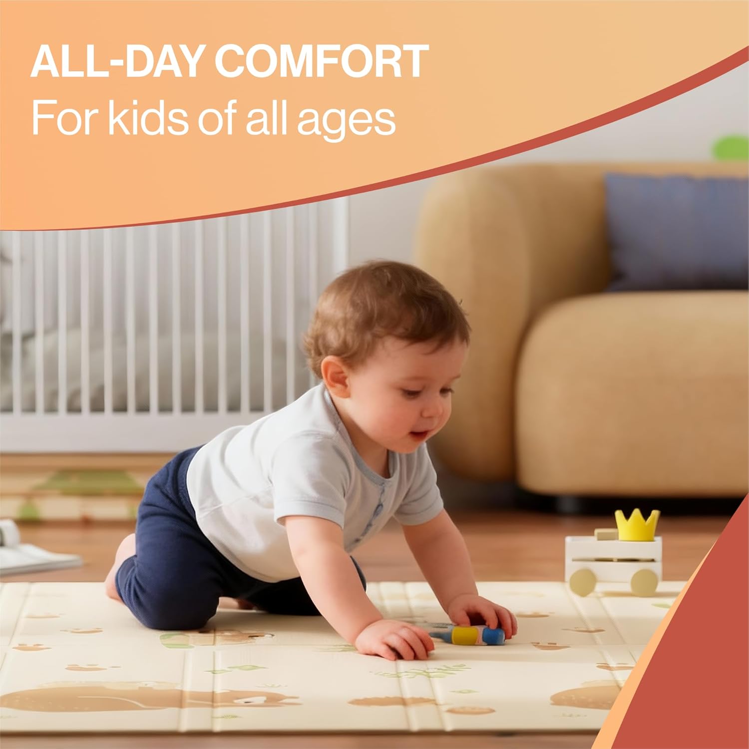 Baby Play Mat Large Reversible Foldable Waterproof Foam Non Slip Koala Portable