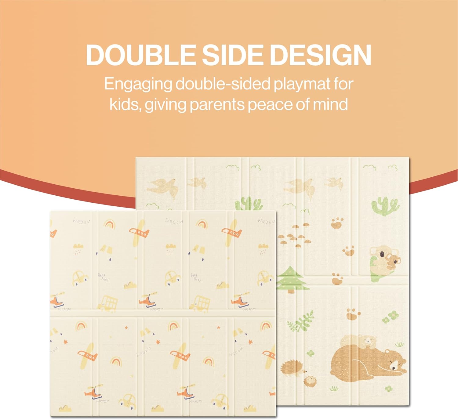 Baby Play Mat Large Reversible Foldable Waterproof Foam Non Slip Koala Portable