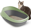 Pop-up Large High Sided Cat Litter Tray with Detachable Raised Rims Anti-Spill