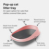 Pop-up Large High Sided Cat Litter Tray with Detachable Raised Rims Anti-Spill