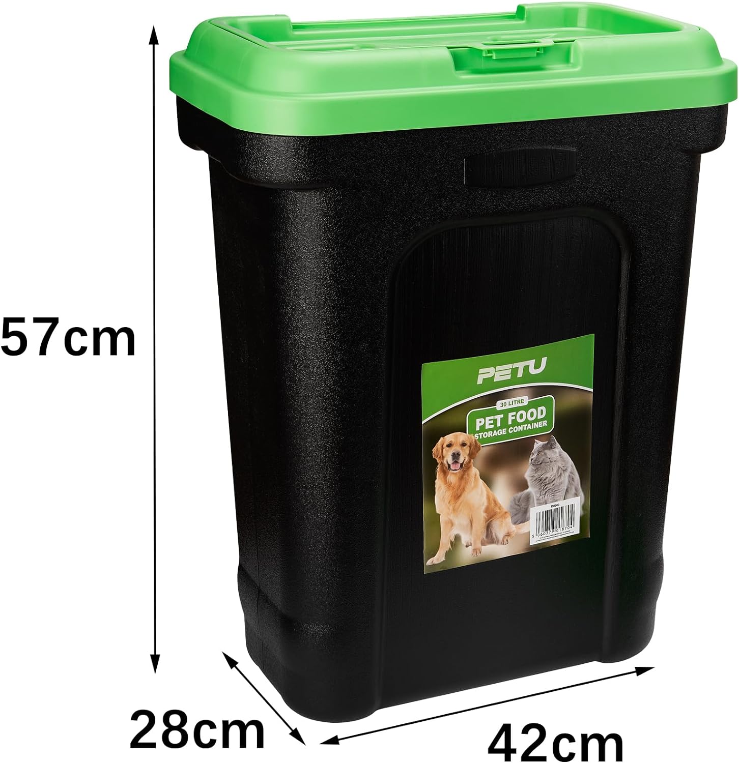 30L Large Pet Food Storage Container Bin Food Scoop Air Tight Seal Feed Seed Box