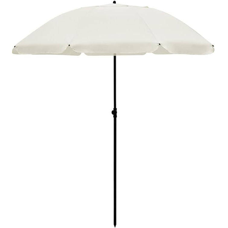 2M Outdoor Garden Parasols Umbrella with Crank Handle Tilting Sunshade UV 30+