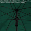 2M Outdoor Garden Parasols Umbrella with Crank Handle Tilting Sunshade UV 30+