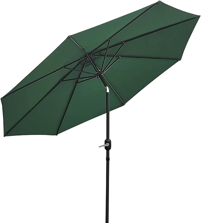 Garden Parasol 2.7m Tilt Sun Shade Umbrella Steel Crank Handle Open Close Large