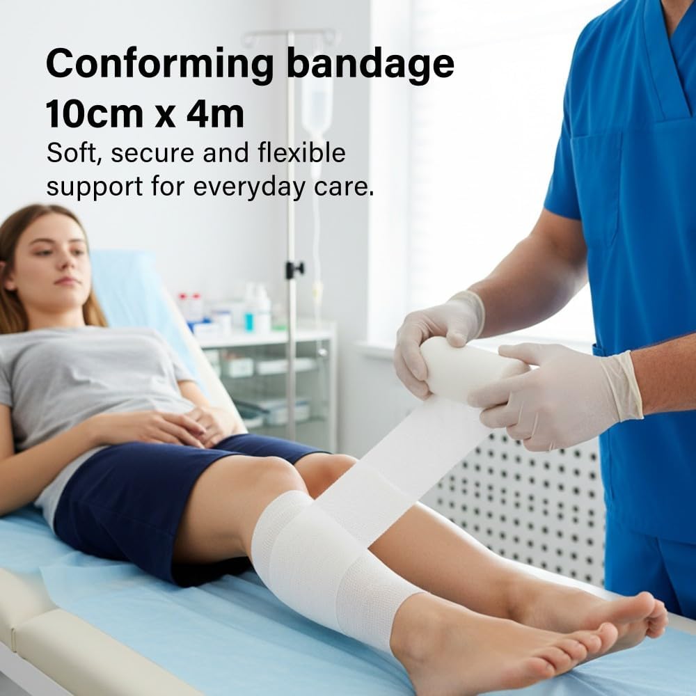 Conforming Bandage Roll Soft Compression Flexible Dressing Support Sterile Medic