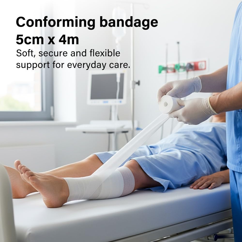 Conforming Bandage Roll Soft Compression Flexible Dressing Support Sterile Medic