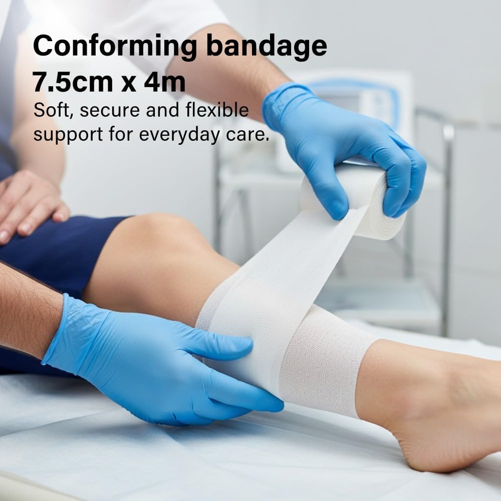 Conforming Bandage Roll Soft Compression Flexible Dressing Support Sterile Medic