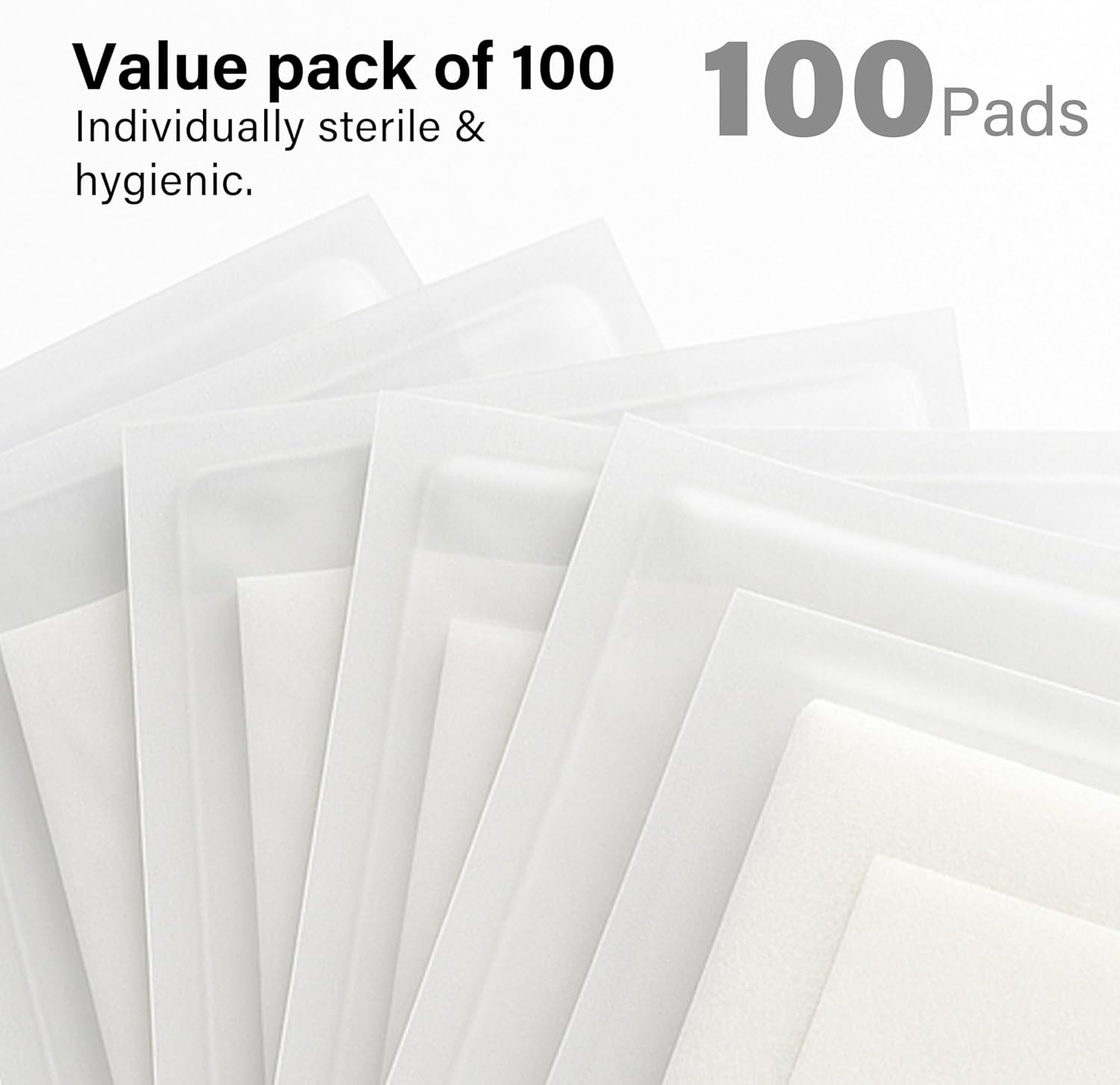 Low Adherent Dressing Pads 100 Pack Sterile Non Stick Wound Dressings 5/7.5/10cm