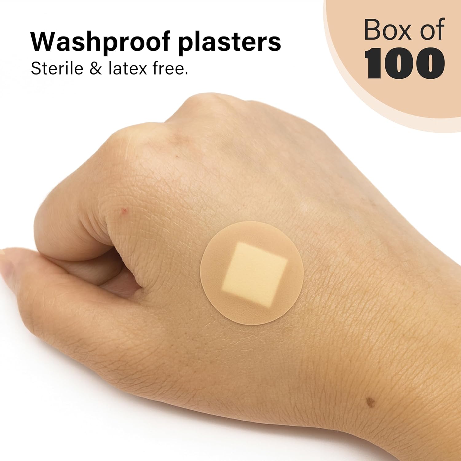 Fabric & Washproof Plasters Sterile Water Resistant Low Allergy Latex Free Flex