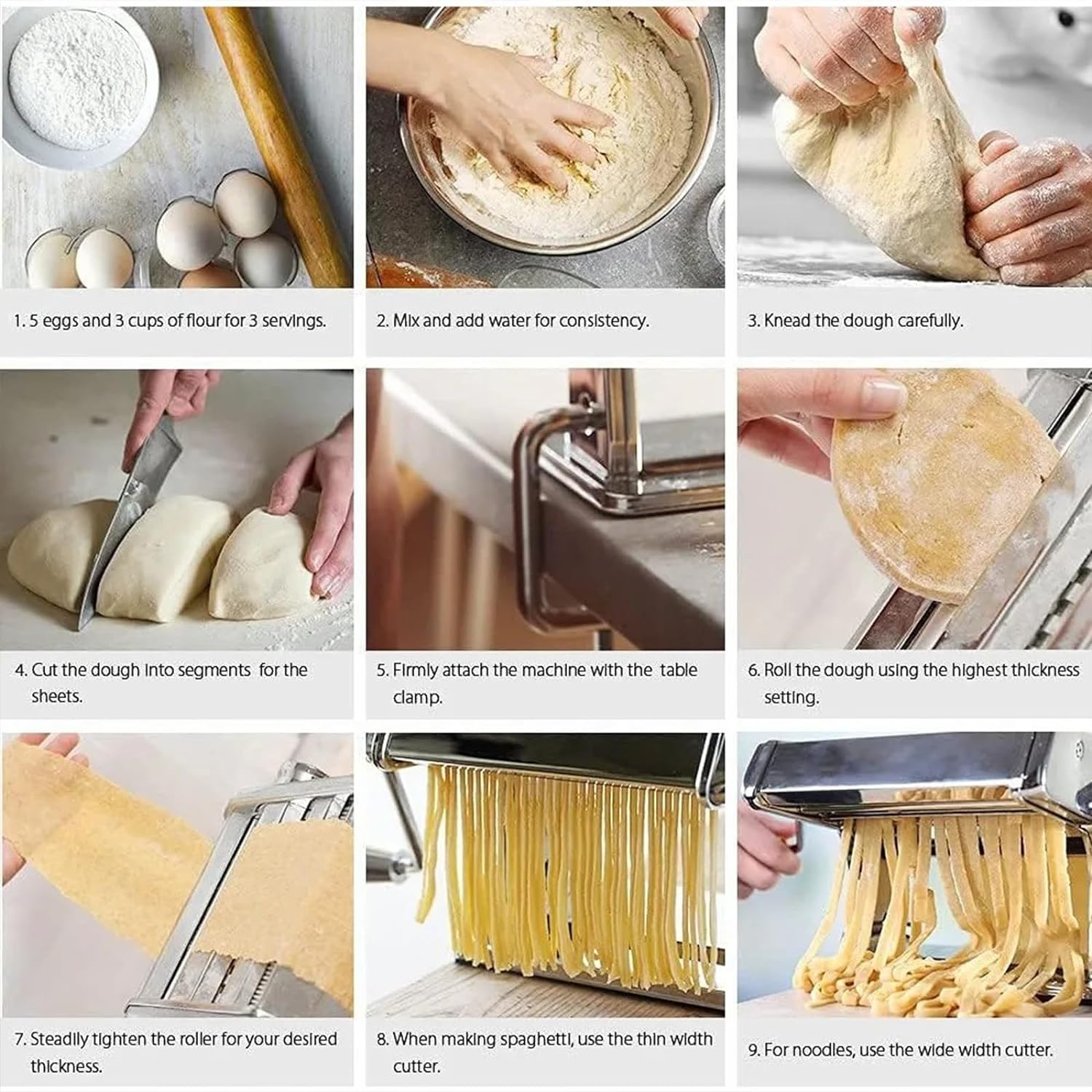 Stainless Steel Fresh Pasta Maker Lasagne Spaghetti Noodle Tagliatelle Rack