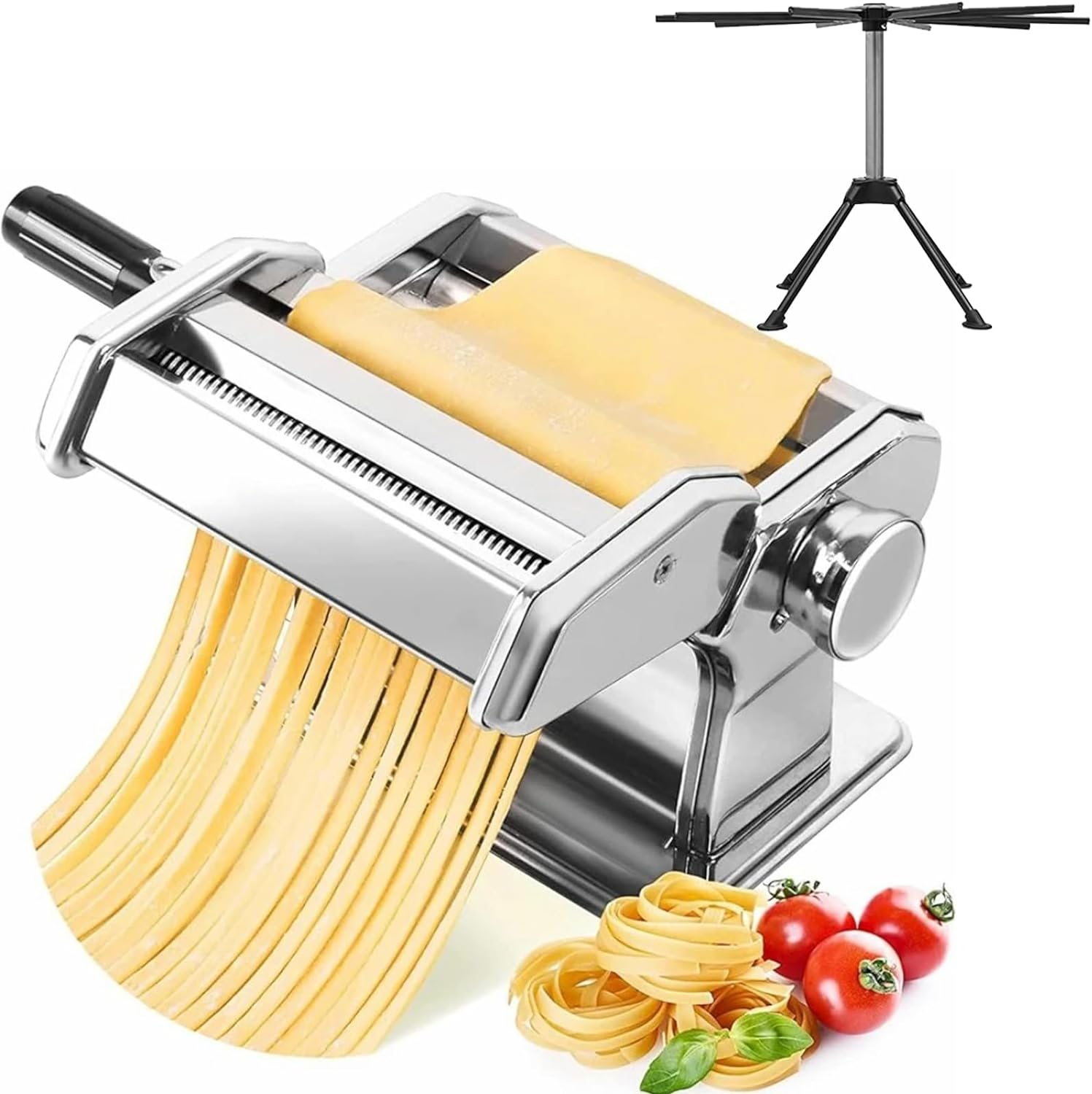 Stainless Steel Fresh Pasta Maker Lasagne Spaghetti Noodle Tagliatelle Rack