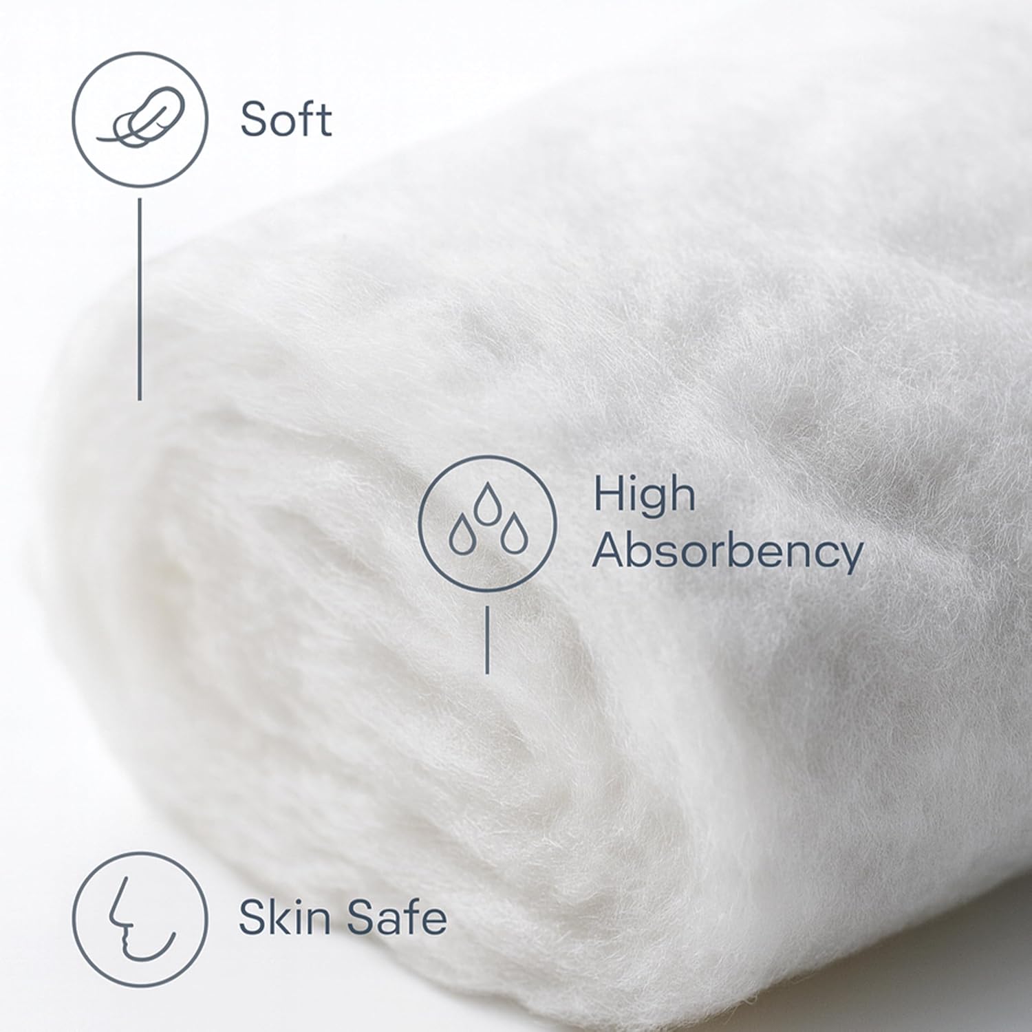 Medical Cotton Wool BP 500g Ultra Soft High Absorbency Hypoallergenic Wound Care