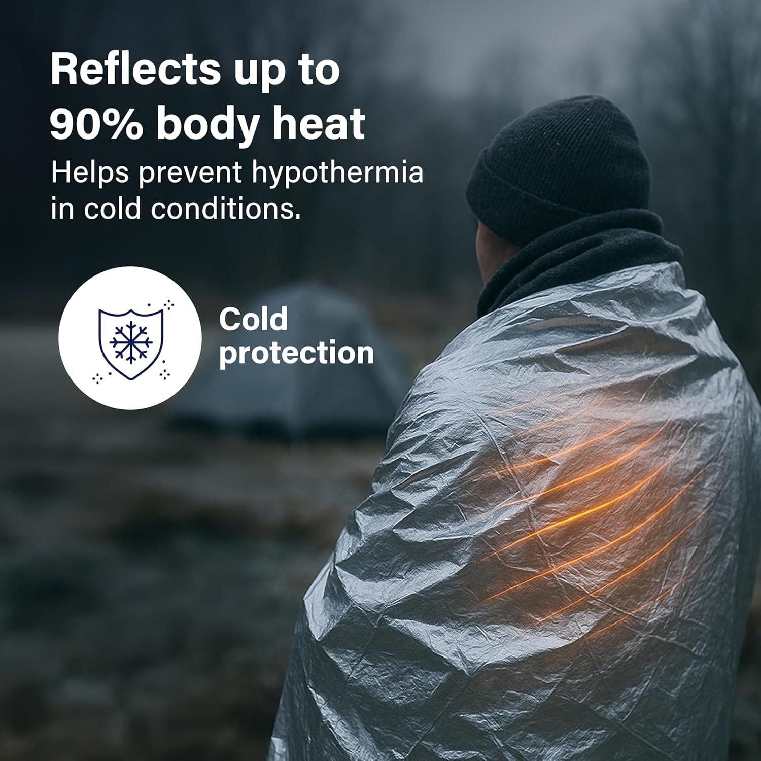 12 Pack Emergency Foil Blankets Waterproof Protection Camping Hiking 140x204cm